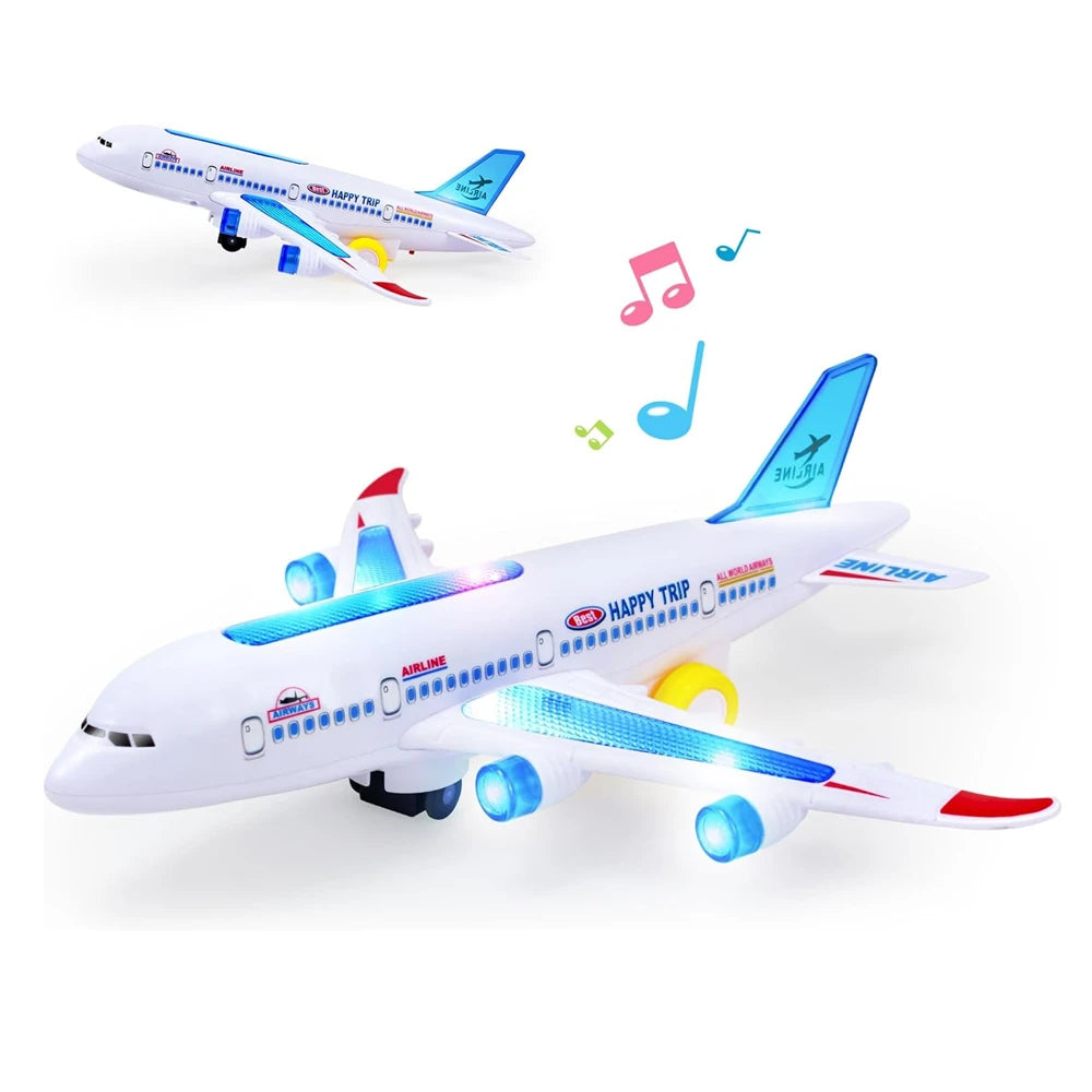 Electronic Aeroplane Toy Music Autopilot Plane Educational Gift-toy airplane-All10dollars.com