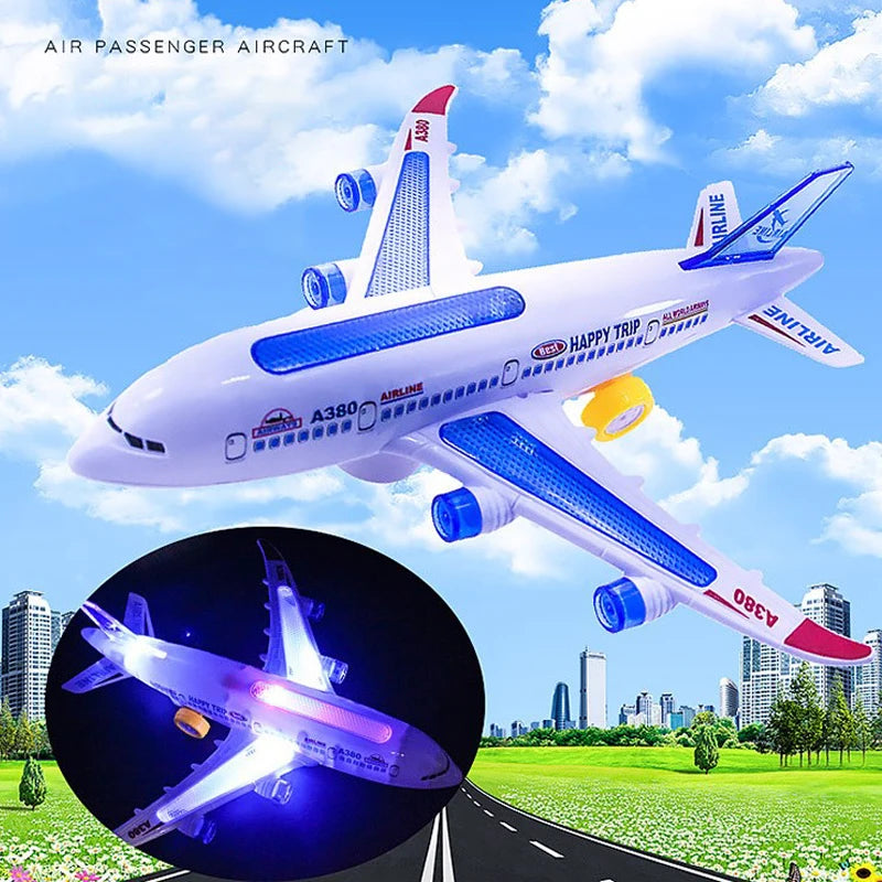 Electronic Aeroplane Toy Music Autopilot Plane Educational Gift-toy airplane-All10dollars.com