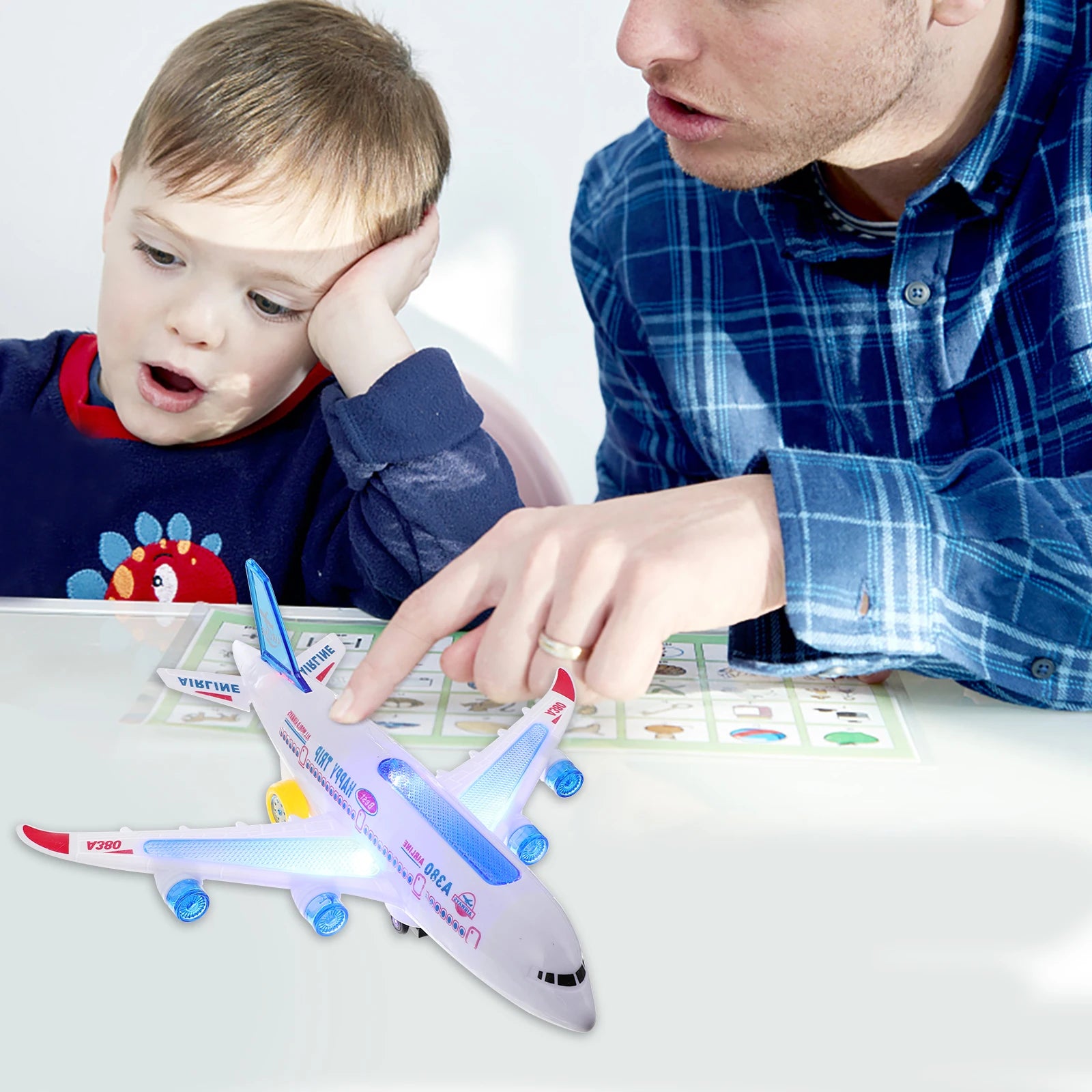 Electronic Aeroplane Toy Music Autopilot Plane Educational Gift-toy airplane-All10dollars.com