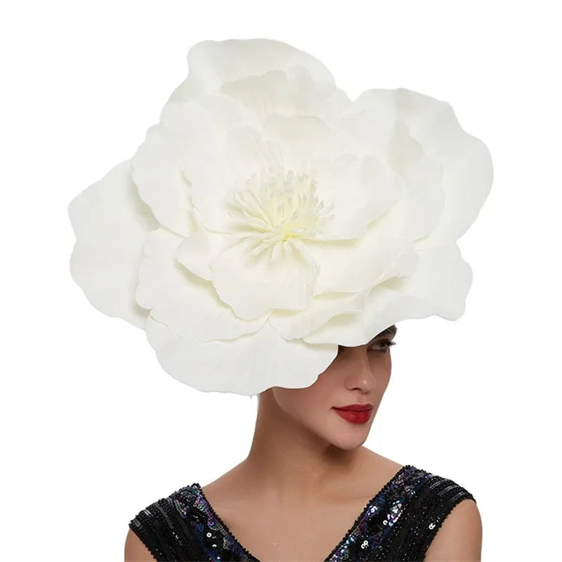 Daisy Large Flower Fascinator Hair Band-fascinator-ivory-All10dollars.com