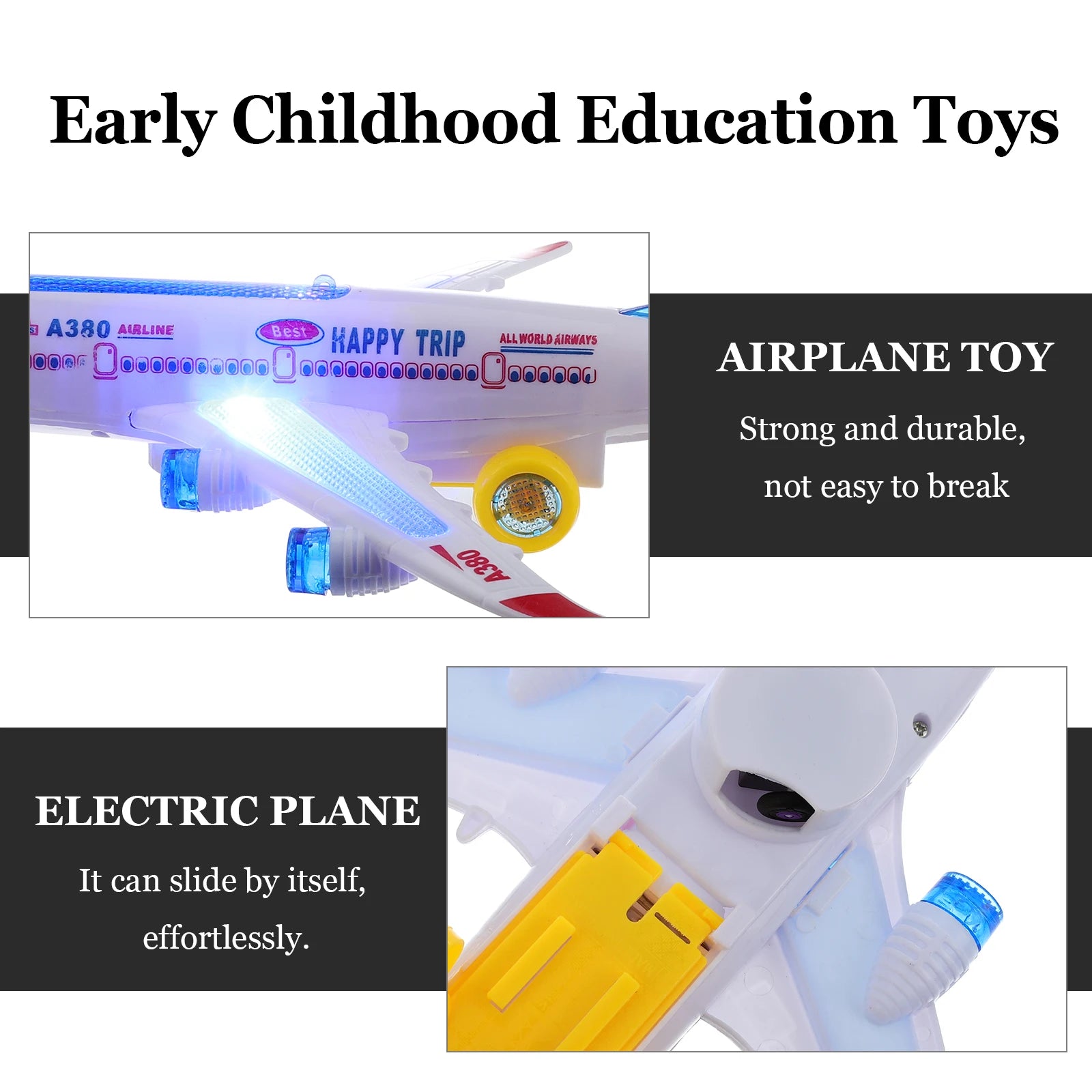 Electronic Aeroplane Toy Music Autopilot Plane Educational Gift-toy airplane-All10dollars.com