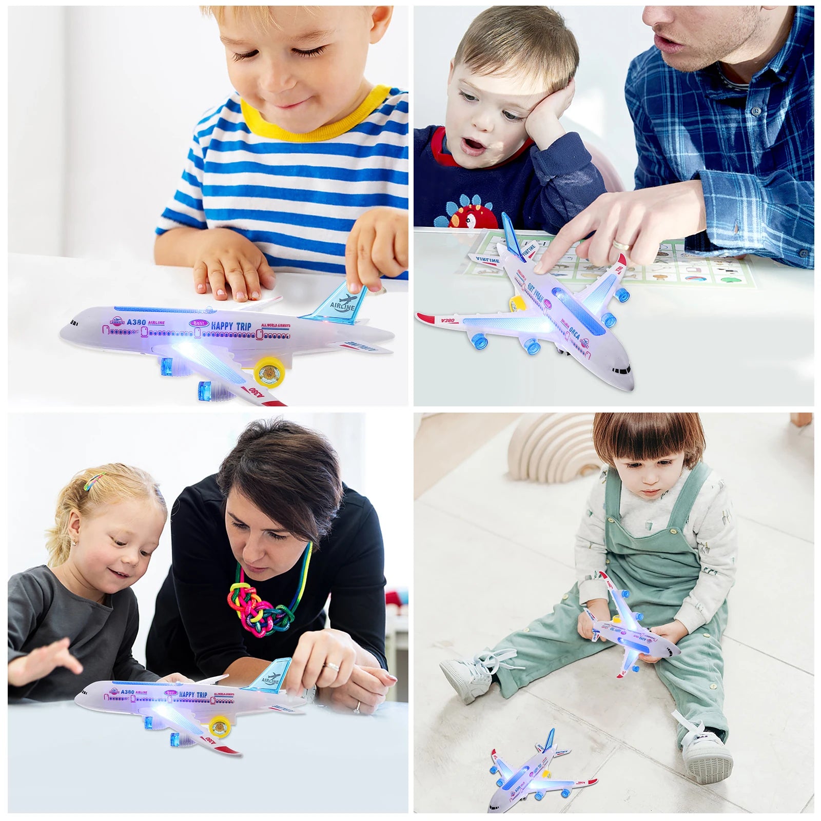 Electronic Aeroplane Toy Music Autopilot Plane Educational Gift-toy airplane-All10dollars.com