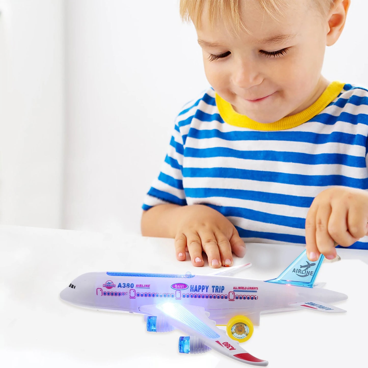 Electronic Aeroplane Toy Music Autopilot Plane Educational Gift-toy airplane-All10dollars.com