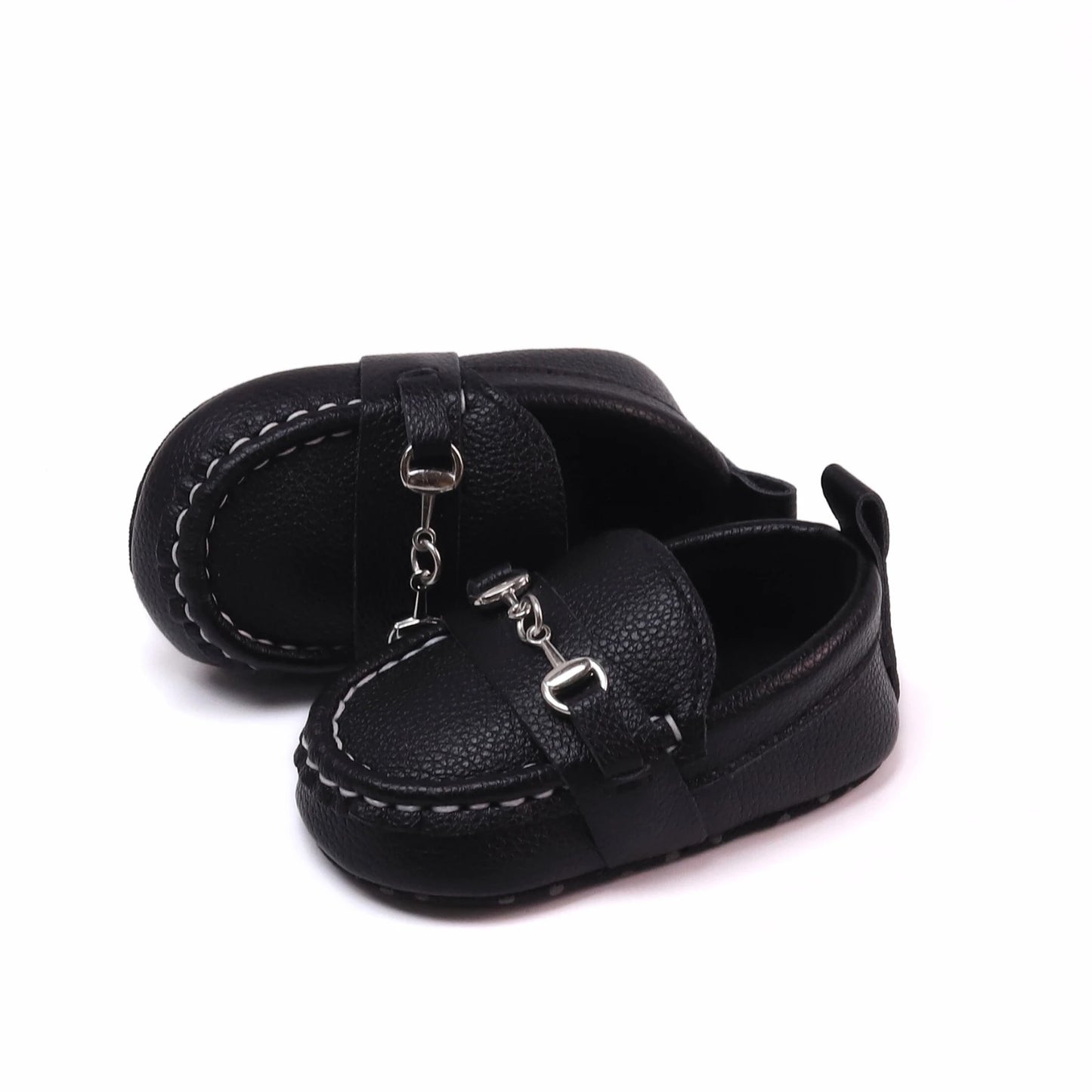 Casual Slip on Loafer Shoes For Baby Boys Non Slip Flat Shoes-black-0-6 Months-All10dollars.com