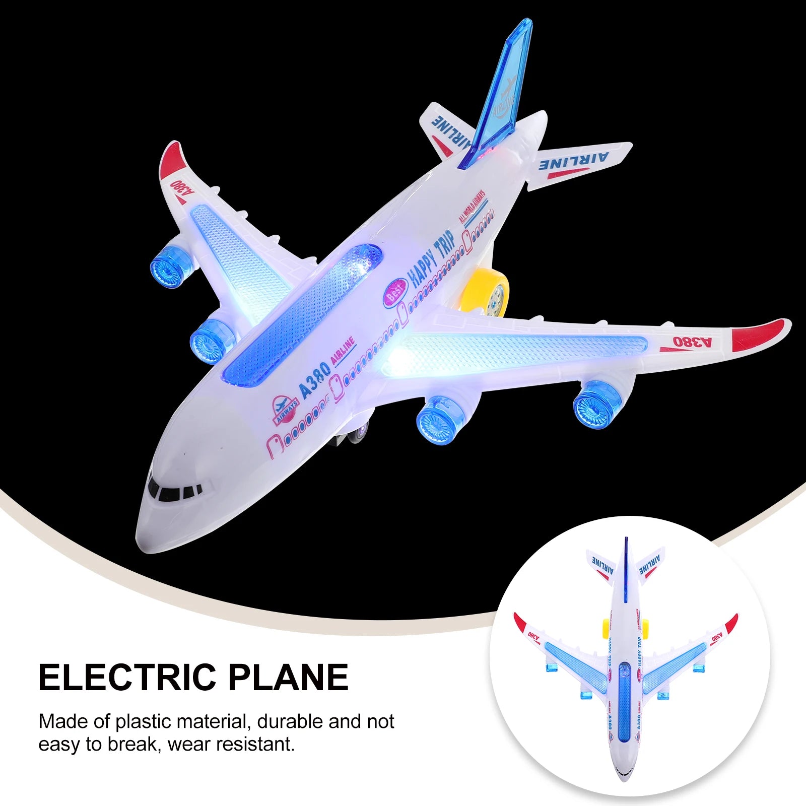 Electronic Aeroplane Toy Music Autopilot Plane Educational Gift-toy airplane-All10dollars.com