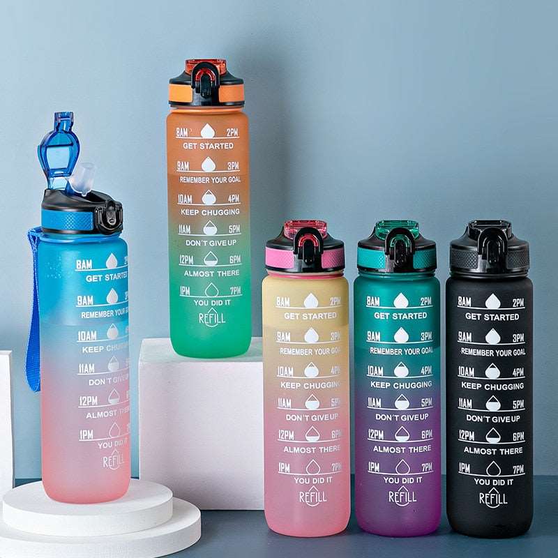 Motivational Time mark Water Bottle-water bottle-All10dollars.com