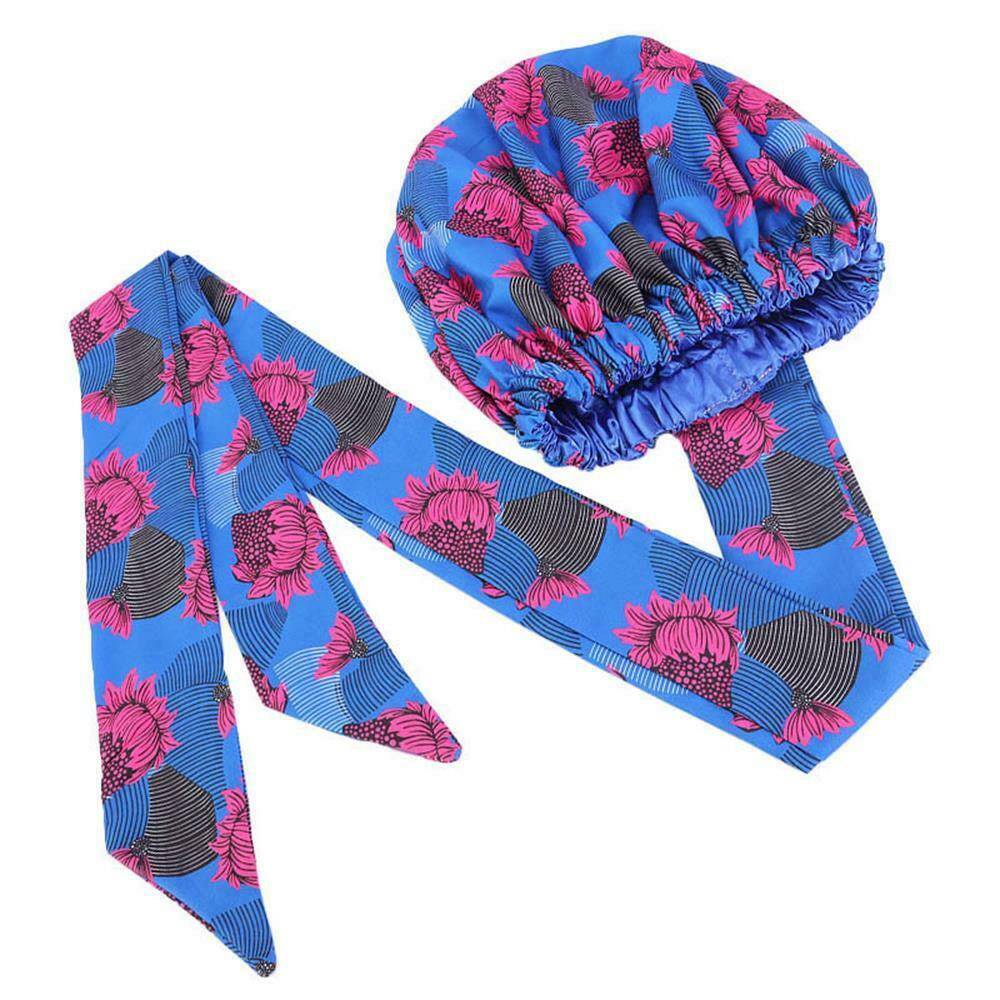 Hair Bonnet Turban Ankara Print-turbans-blue-All10dollars.com